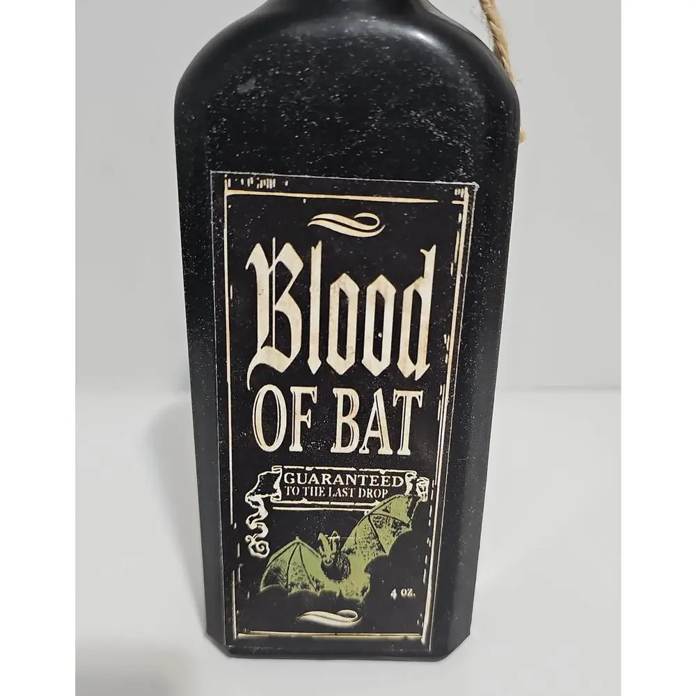 Blood of Bat Halloween Apothecary Potion Bottle Decoration Witch Gothic